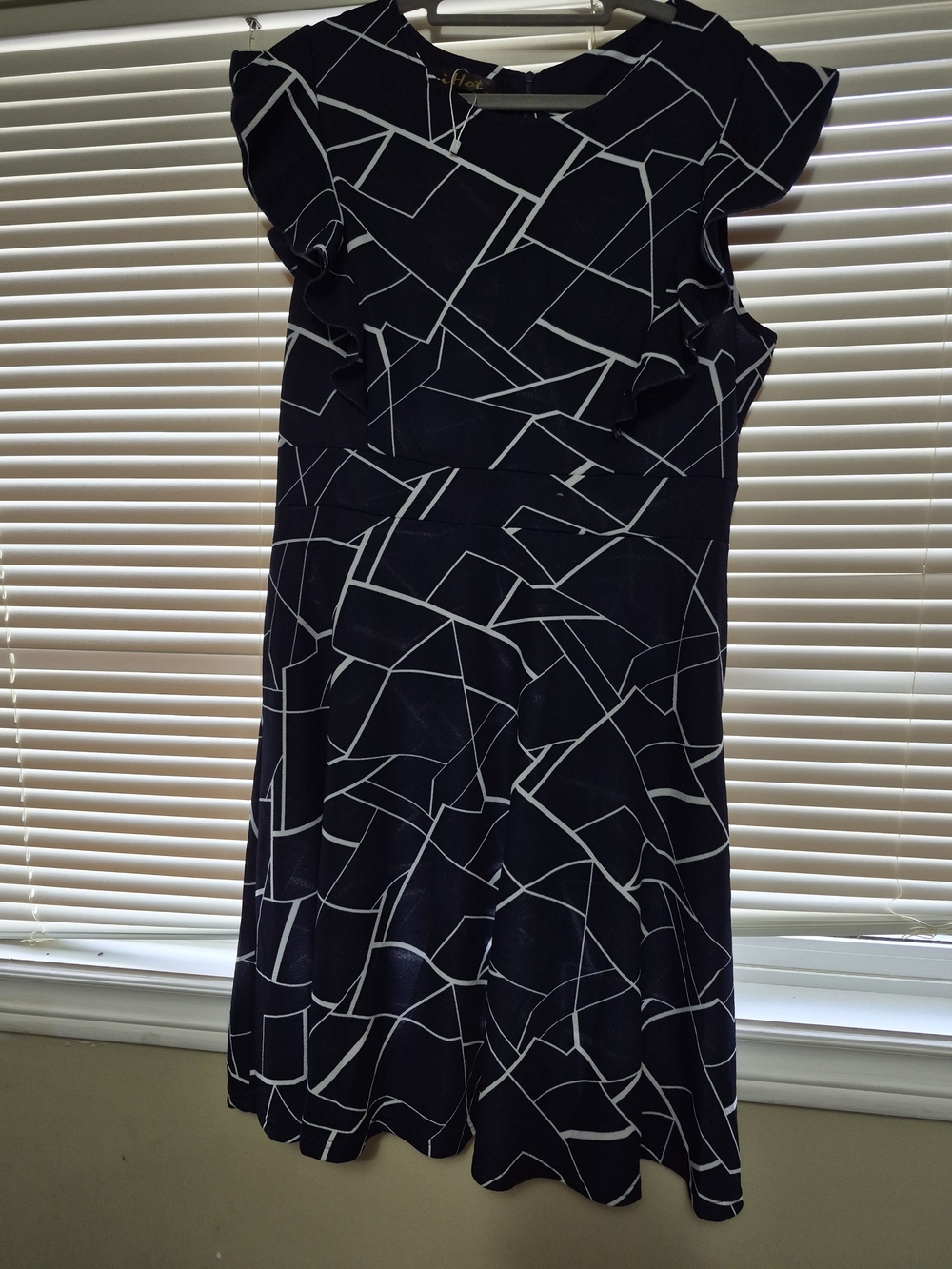 iHot Navy and White Midi Dress - Picture 2 of 2
